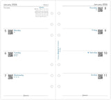 Filofax Personal Week on two pages English 2026 diary