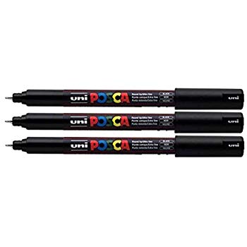 POSCA Paint Markers - 3 Pack PC-1MR Ultra Fine Bullet Tip