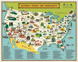 Cavallini Papers & Co. National Parks Maps 1,000 Piece Puzzle