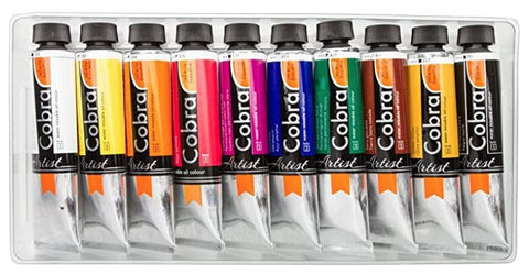 Cobra Mixable Oil Paint Set - 10 Tubes - 40ml