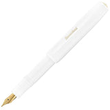 Kaweco Sport Classic Fountain Pen White - Fine Nib with Kaweco Sport Octagonal Clip Gold