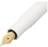 Kaweco Sport Classic Fountain Pen White - Fine Nib with Kaweco Sport Octagonal Clip Gold