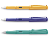 LAMY safari Fountain Pen Set - Pack of 3 - Medium Nib - Mango Aquamarine Violet - Candy Special Edition 2020