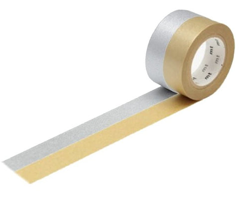 mt Washi Masking Tape - Metallic Pack of 2 Rolls