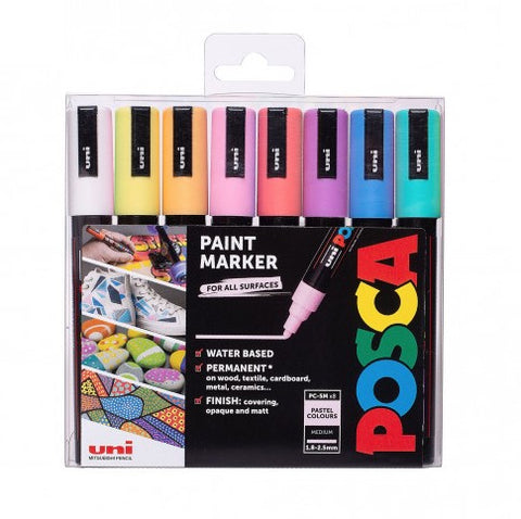 POSCA Paint Markers - PC-5M Pastel 8 Pack