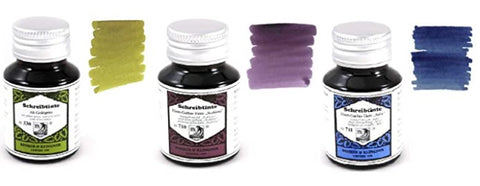 Rohrer & Klingner - Fountain Pen Ink Set - 3 x 50ml Bottles - Salix, Alt-Goldgrun & Scabiosa