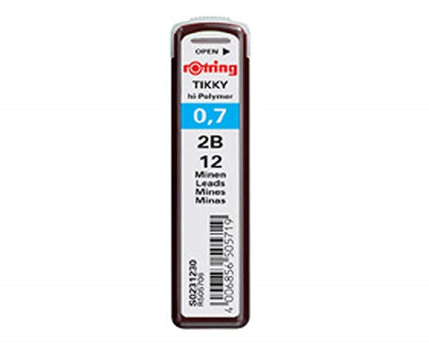 Rotring - 0.70mm Mechanical Pencil Leads - 2B - Pack of 12