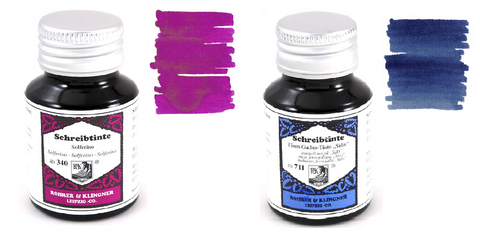 Rohrer & Klingner - 50ml Bottles Fountain Pen Ink Set - 2 x Bottles - Salix & Solferino