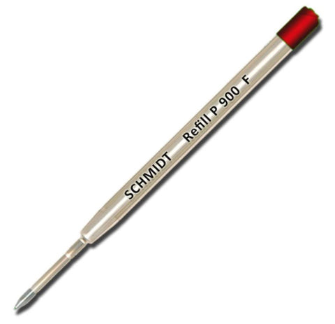 Schmidt P900 Ballpoint Refill - Red - Fine, 4 Pack