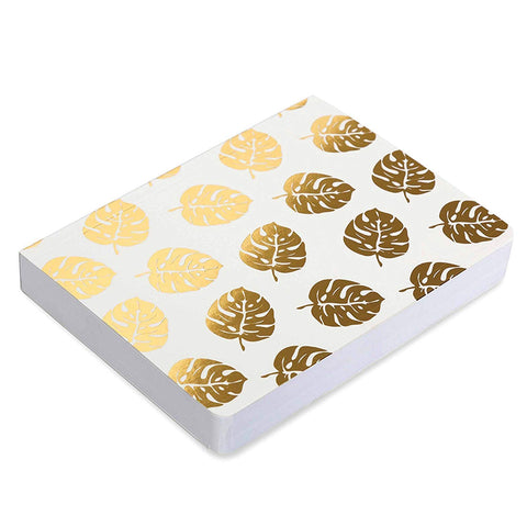 Go Stationery A6 Tropical Leaf Notebook, Extra Chunky | Golf Foil Palm Leaves