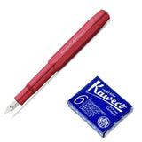 Kaweco AL Sport Fountain Pen (Medium Nib) Gift Set + Pack of 6 Royal Blue Ink Cartridges