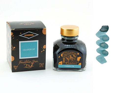 Diamine - 80ml Fountain Pen Ink - Celadon Cat