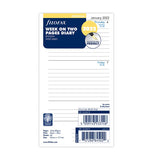 Filofax Classic Ruled Week to View Diary Refill - Personal Size - 2022 (English)