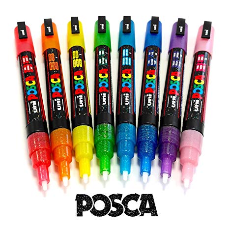 POSCA - 8 Pack PC-3M Sparkling Set