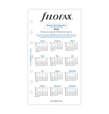 Filofax Classic Sunday Start Week to View Diary Refill - Personal Size - 2022 (English)