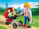 Playmobil - City Life - Mother with Twin Stroller