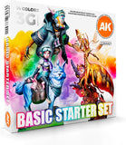 AKI Acrylics 3Gen Set AK11775 Basic Starter Set 14 Colors - 17ml