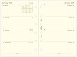 Filofax Pocket week on two pages cotton cream English 2026 diary