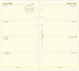 Filofax Personal week on two pages cotton cream English 2026 diary
