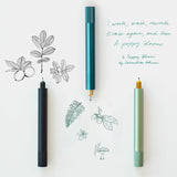 Tom's Studio Lumos Refillable Fine Liner & Brush Pen - Mini Single Tip - Sage
