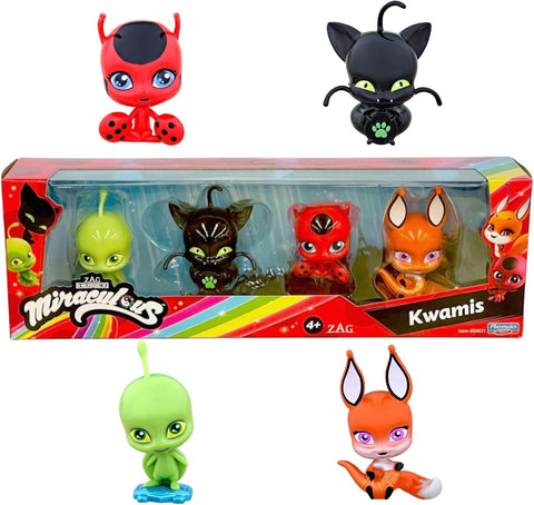 Bandai - Kwamis - Miraculous Lady Bug and Cat Noir - 4 Magical Figurines