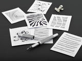 Yookers Metis Refillable Fibre Pen in Satin Chrome Black Grid - 1.0mm Tip