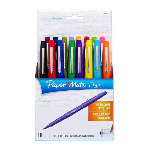 Paper Mate - Porous Point Felt Tip Pen Flair - Medium Tip 0.7mm - Mix –  Creoly