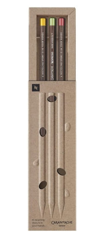Caran d'Ache Set - Swiss Wood 3 Graphite Pencils - Nespresso Edition