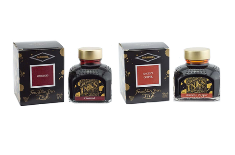 Diamine - Fountain Pen Ink 2 Pack - Oxblood & Ancient Copper - 2 x 80ml Bottle