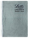 Letts 2022 Ladydate Mini Pocket Diary Week to View with Pencil - English - Silver