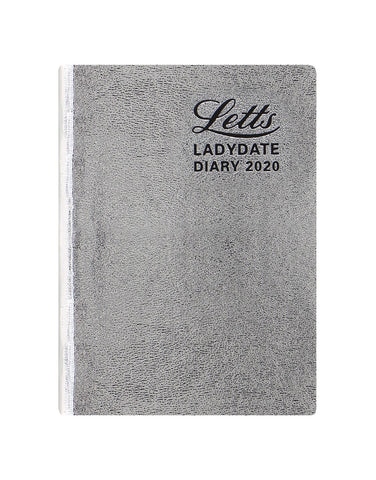 Letts - Ladydate 2020 2 Days Per Page Mini Pocket Diary - Silver