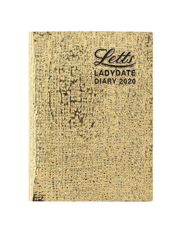 Letts - Ladydate 2020 Week to View Mini Pocket Diary - Gold