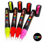 POSCA - Fluorescent Paint Markers PC-5M  - 4 Pack