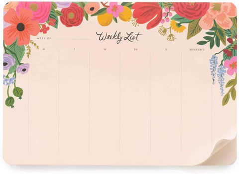 Rifle Paper Co. - Weekly Desk Pad Planner - Garden Party