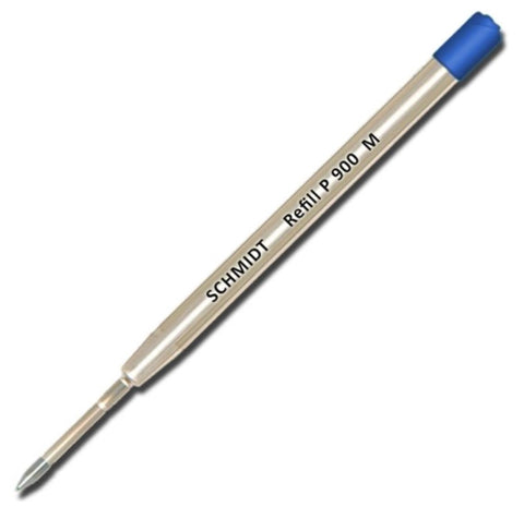 Schmidt P900 Ballpoint Refill - Blue - Medium, 2 Pack