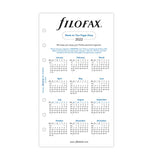 Filofax Classic Ruled Week to View Diary Refill - Personal Size - 2022 (English)