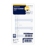 Filofax Classic Year Planner Vertical Refill Pack - Personal Size - 2022 (English)