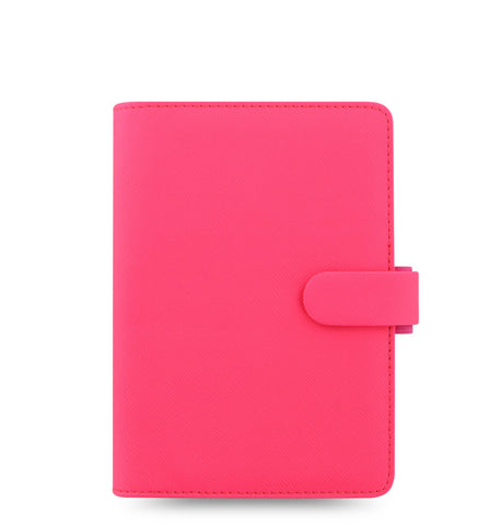 Filofax Saffiano Fluoro Personal Organiser | Pink
