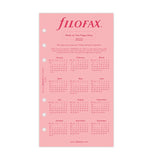 Filofax Classic Pink Week to View Diary Refill - Personal Size - 2022 (English)
