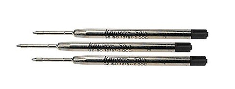 3 Kaweco ball pen refills G2 black 1.0mm