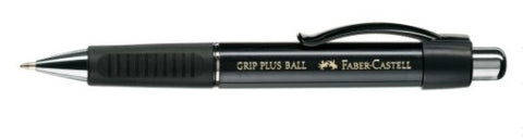 Faber-Castell Office Grip Plus Ball 1407 Black Metallic Ballpoint Pen