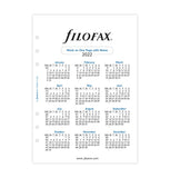 Filofax Classic Notes Week to View Diary Refill - A5 Size - 2022 (Multilanguage)