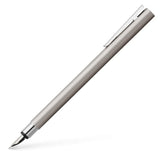 Faber Castell Neo Slim Fountain Pen, Matte Stainless Steel Silver - Extra-Fine Nib