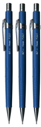 Pentel - P200 Mechanical Pencil P207-C - 0.7mm - Set of 3 - Blue