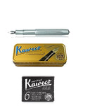 Kaweco AL Sport Fountain Pen (Medium Nib) Gift Set + Pack of 6 Black Ink Cartridges